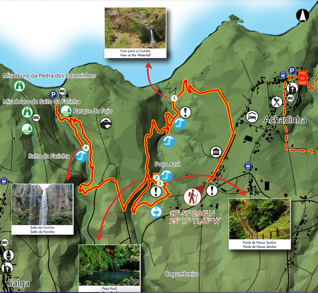 official salto farinha hiking trail itinerary