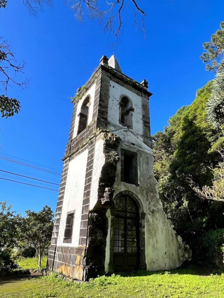 abandonned church tower azores
