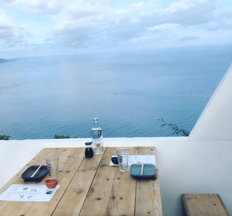 mar sushi terrace ocean view