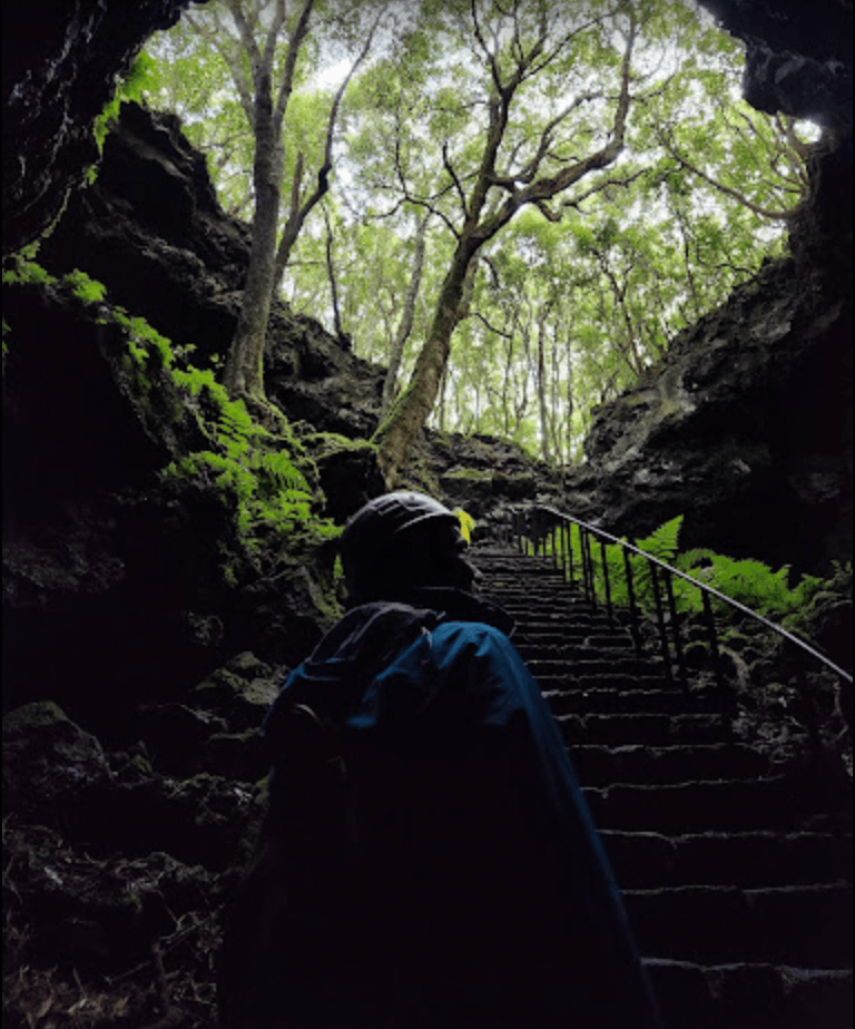mountaineer descending gruta torres best things to do pico island azores