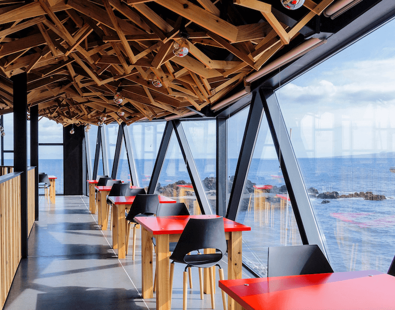 restaurante praya terrace overlooking ocean azores