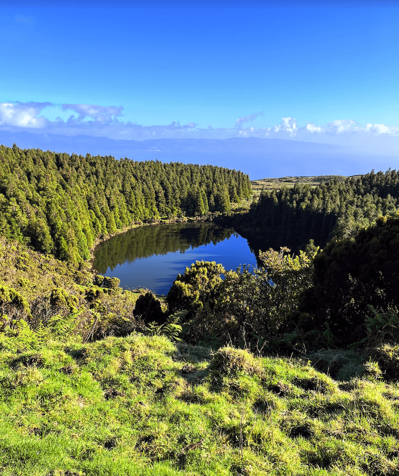 volcanic lake pico island