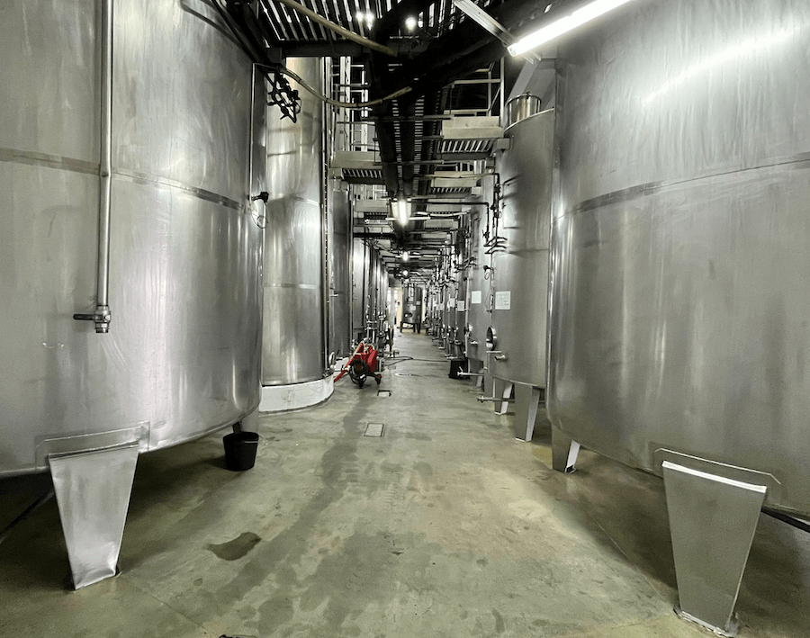winemaking facilities stainless steel containers