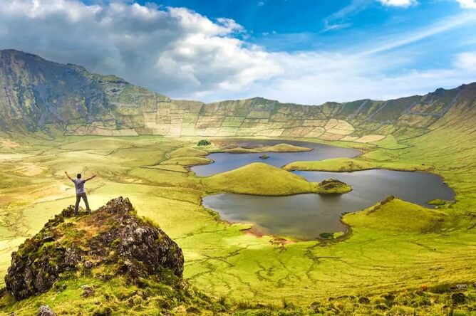 crater corvo island azores