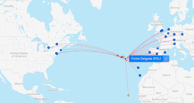 direct flights sao Miguel island how to get to the azores