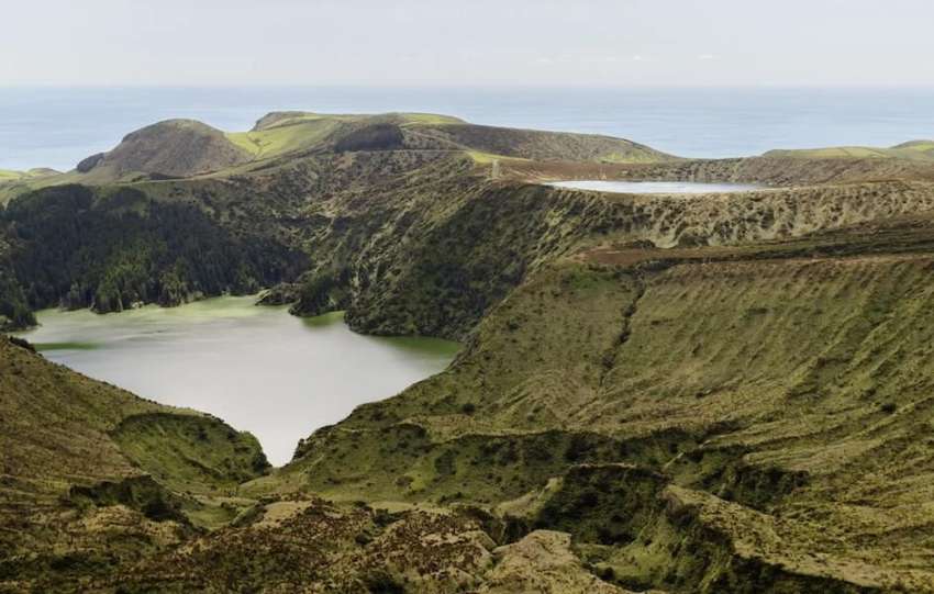 lake craters flores island azores