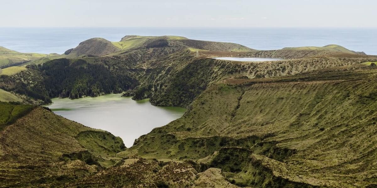 lake craters flores island azores