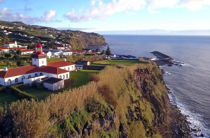 lighthouse flores island