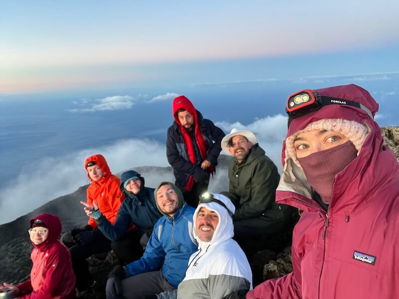 climbing mount pico with a guide