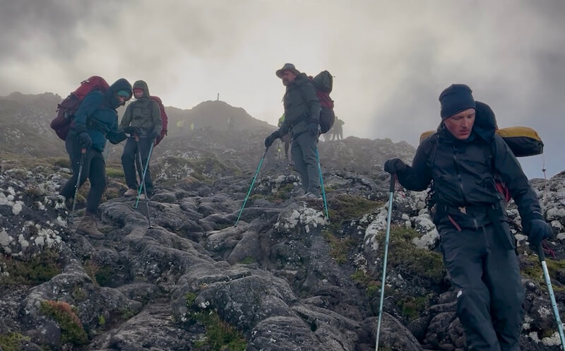 descending pico mountain azores