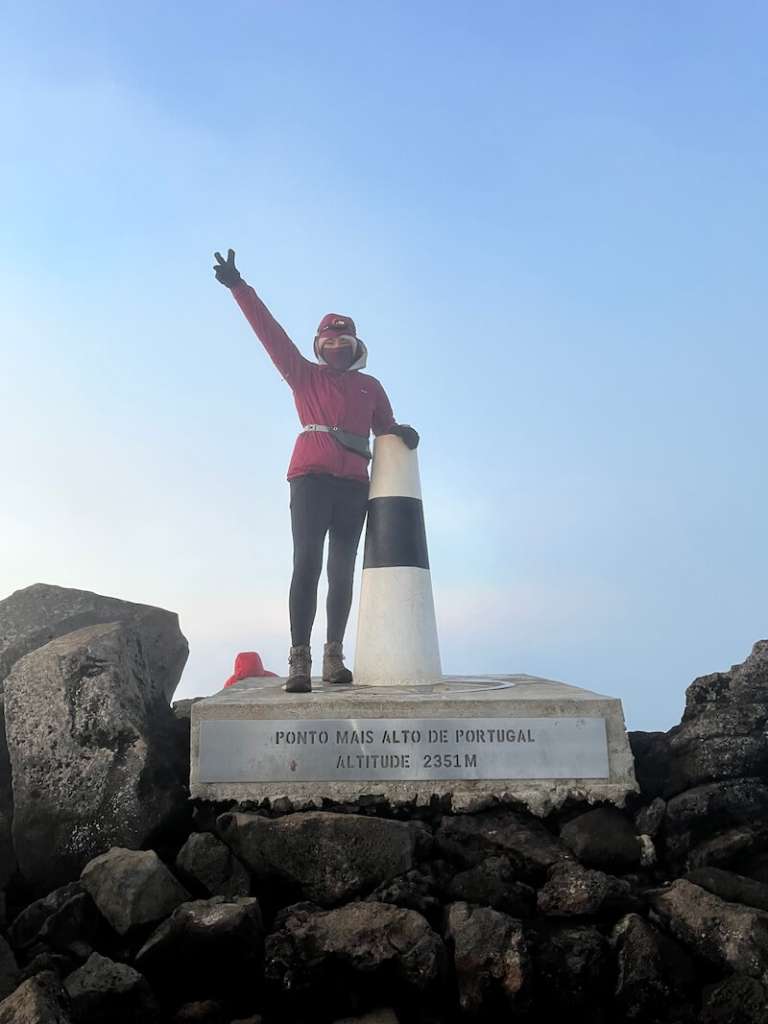 woman top mount pico highest point portugal