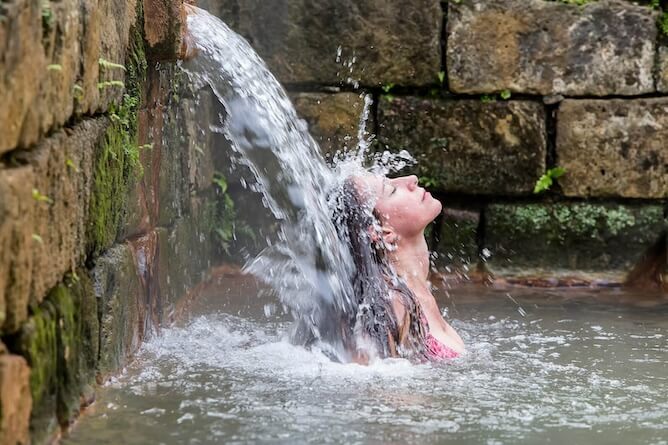 hotsprings azores woman