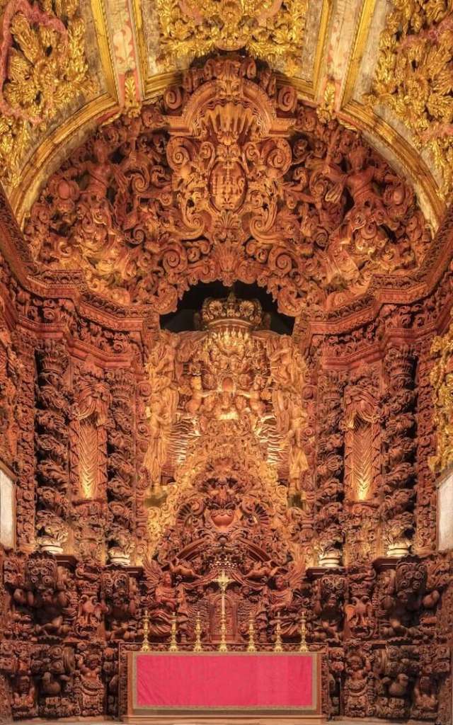 talha dourada gold leaf church ponta delgada